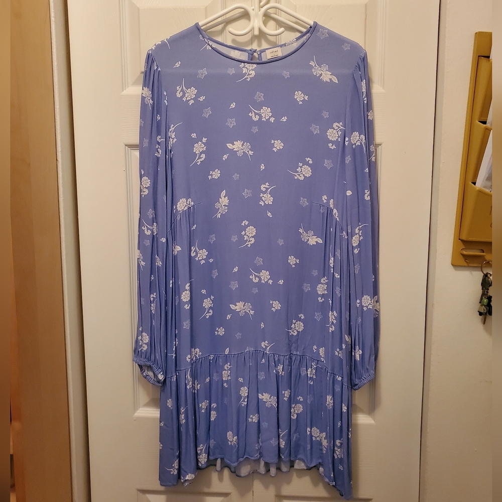 Aritzia Wilfred Lavender and Cream Floral Dress Size Large
